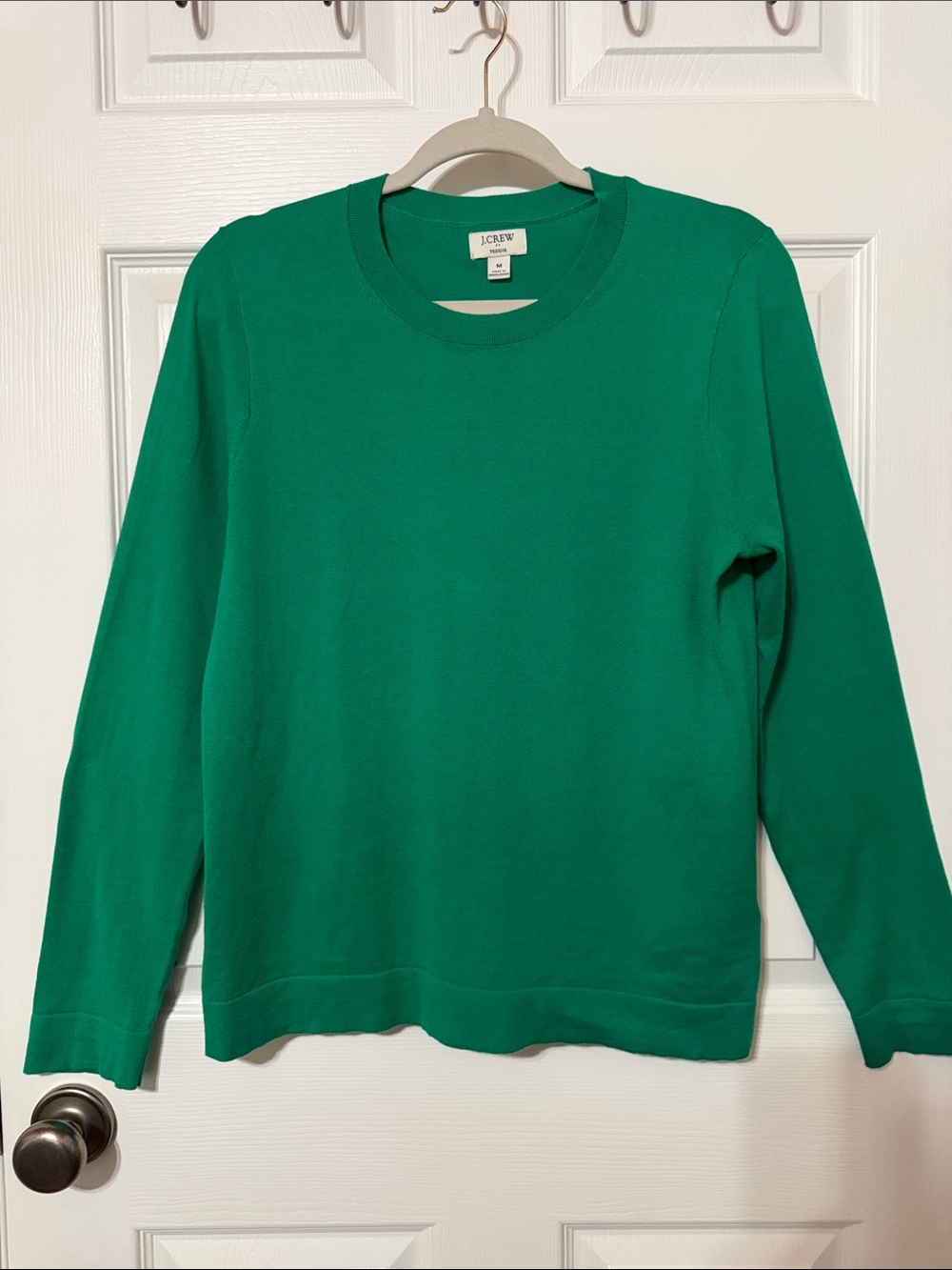 J. Crew Teddie Emerald Green Crewneck Sweater